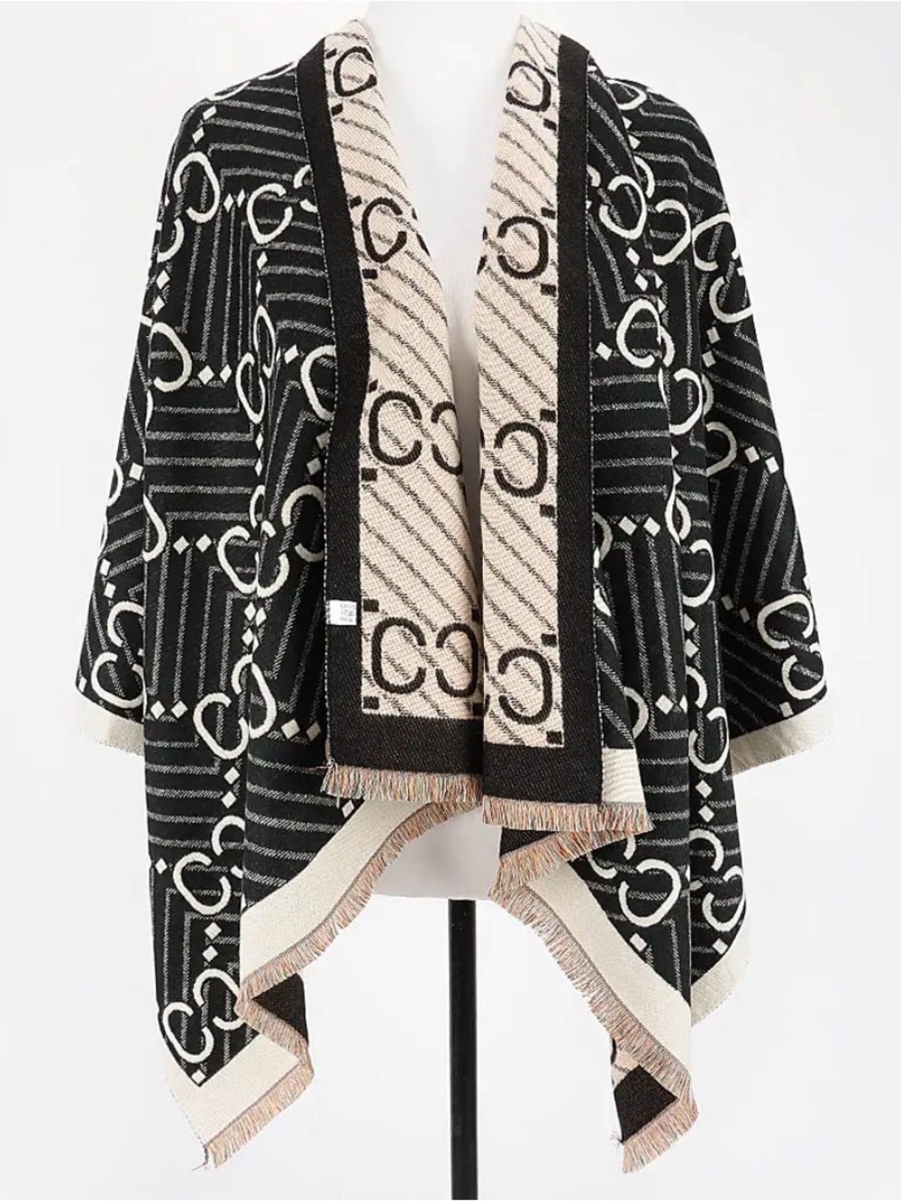 Fashion Scarf Wrap - Pink and Beige Patterned Styles - Picture 12 of 16